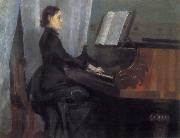 William Stott of Oldham CMS at the Piano oil